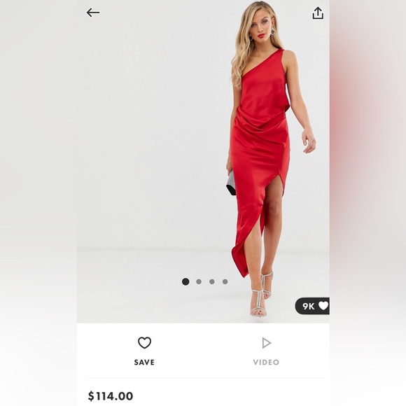 Stunning ASOS Red Dress 💋 TAG REMOVED - Picture 4 of 6